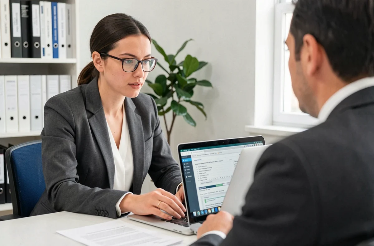 Consultante informatique Argos Informatique en rendez-vous de conseil avec un client en Indre-et-Loire