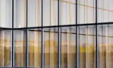clear glass curtain wall