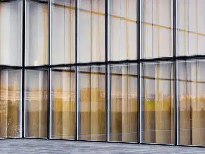 clear glass curtain wall